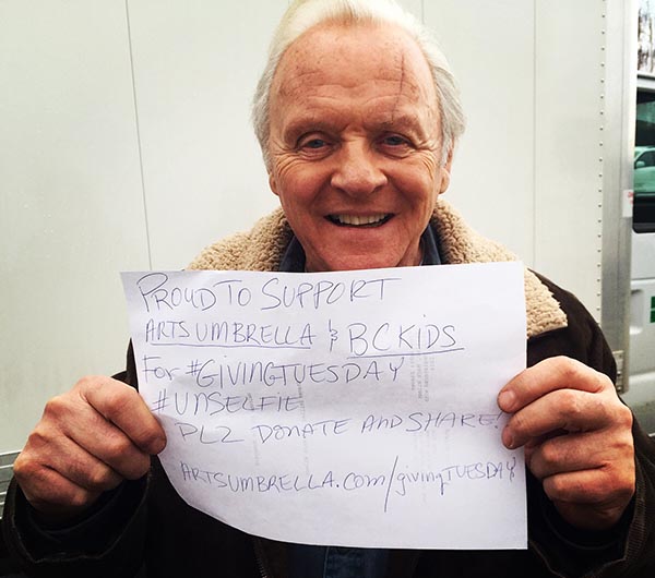 Sir Anthony Hopkins supports Arts Umbrella for #GivingTuesday