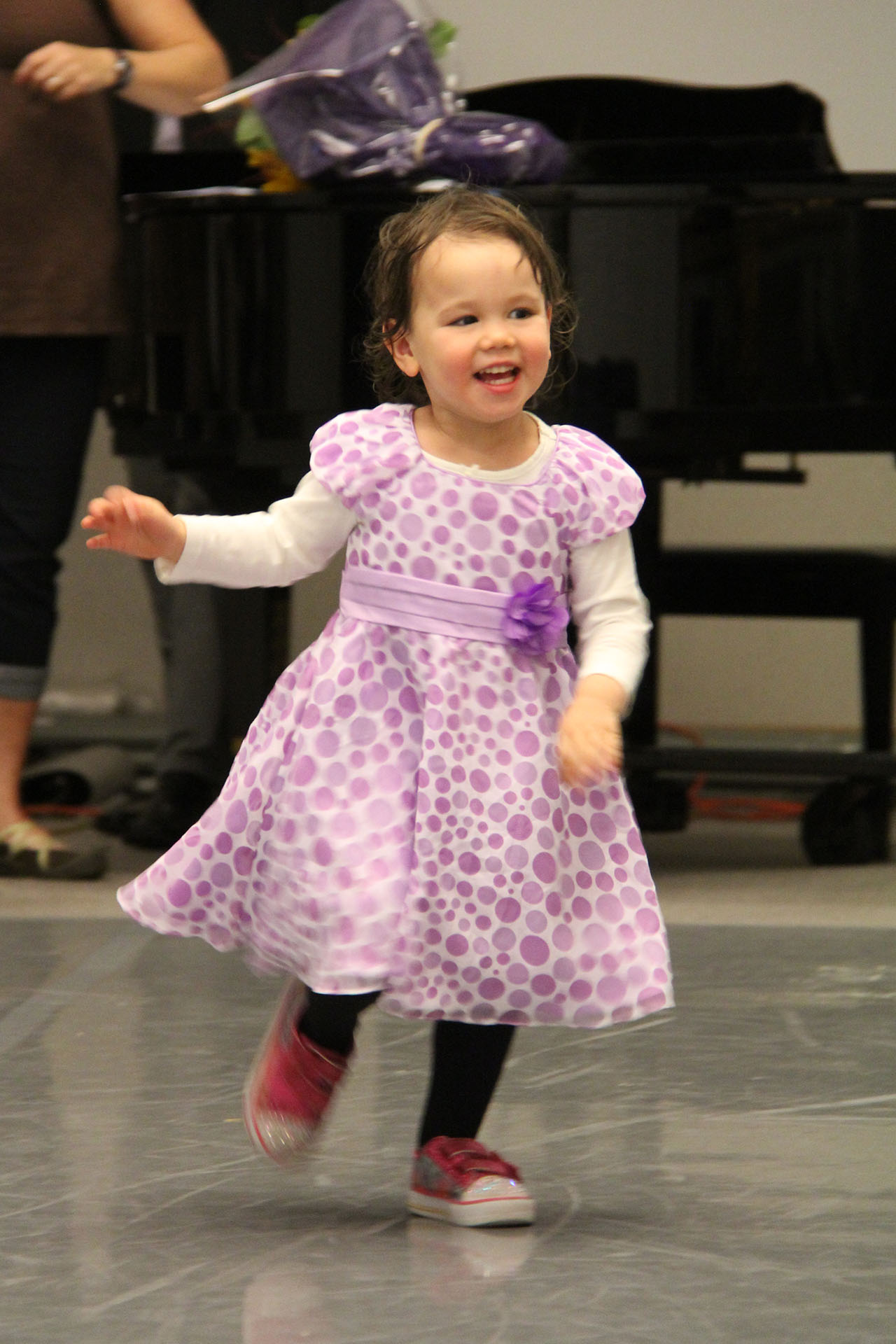 JUNE 2015: More than 60 talented young artists received $60,000 in awards at our annual Scholarship Night. Instructors recognized students of all ages, ranging from four-year-old Madeline Graham (pictured), who twirled her way to the stage, to dance graduates pursuing professional careers. “It helps make an art form we’ve worked on for 18 years possible,” said dancer Haley Heckethorn, who received an RBC Award.