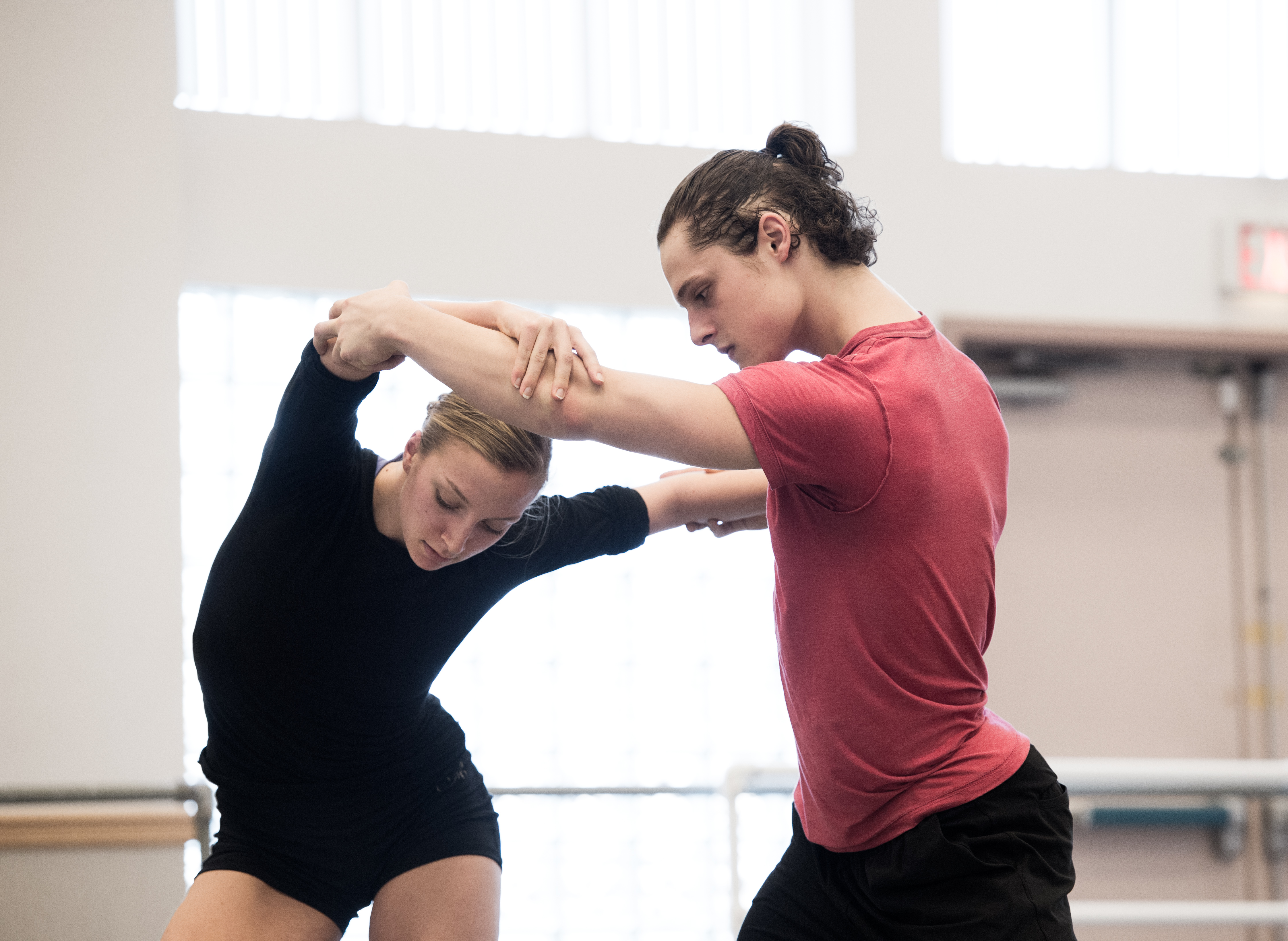 Kimberley de Jong (Compagnie Marie Chouinard) spent the first week of 2016 with the AUDC dancers setting Marie Chouinard's 'bODY_rEMIX/les_vARIATIONS_gOLDBERG'. Photos: David Cooper