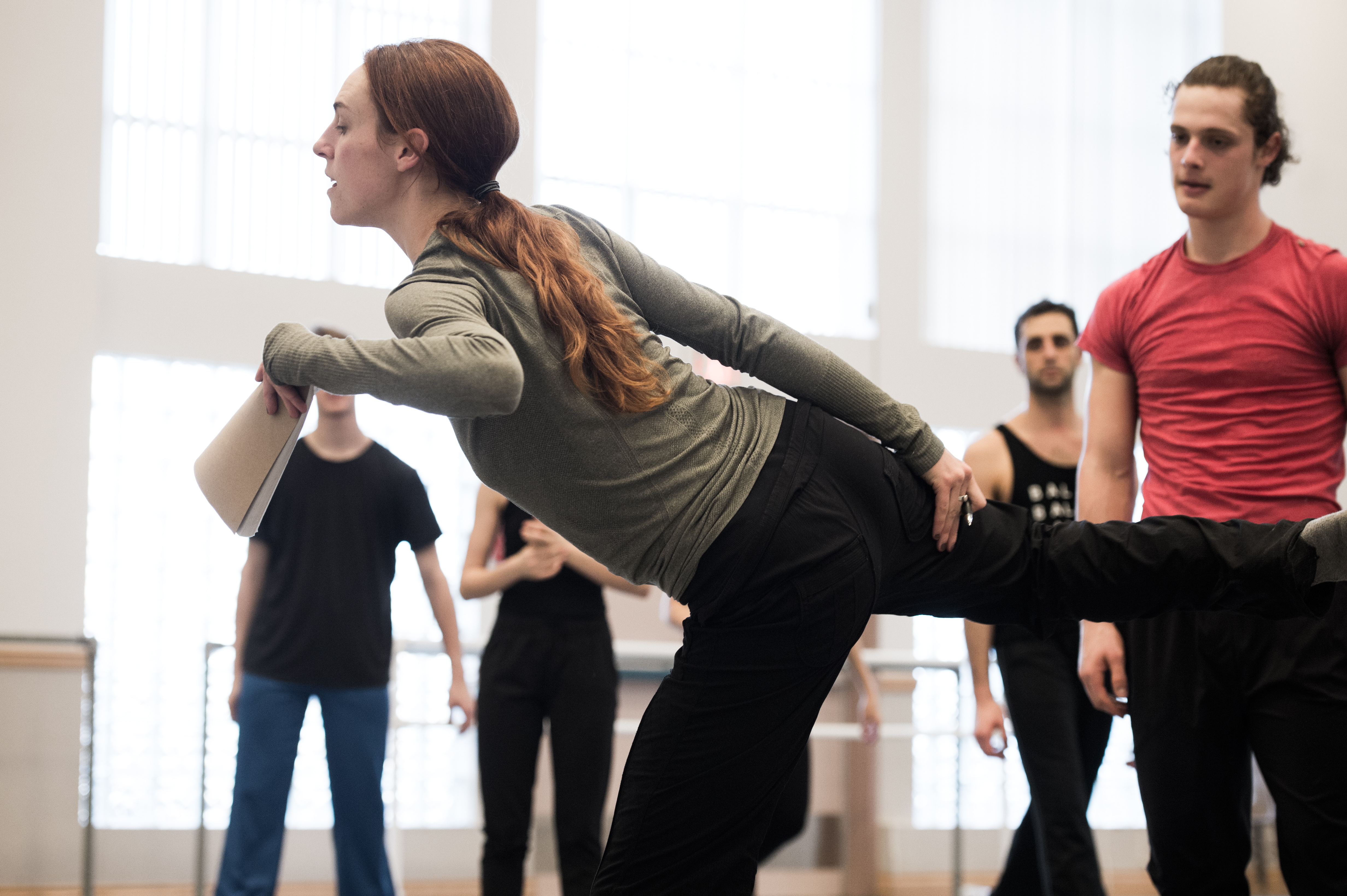 Kimberley de Jong (Compagnie Marie Chouinard) spent the first week of 2016 with the AUDC dancers setting Marie Chouinard's 'bODY_rEMIX/les_vARIATIONS_gOLDBERG'. Photos: David Cooper