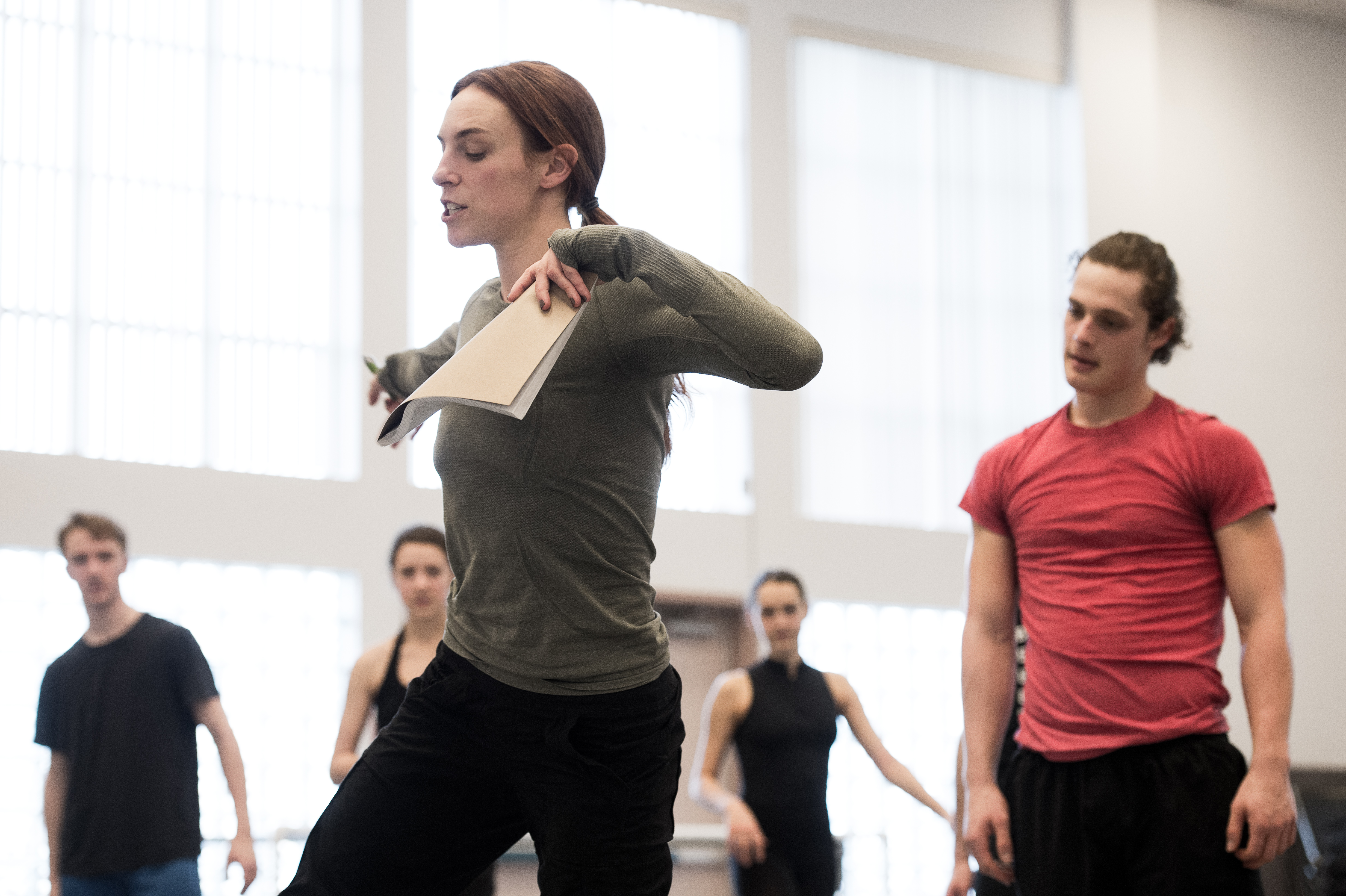 Kimberley de Jong (Compagnie Marie Chouinard) spent the first week of 2016 with the AUDC dancers setting Marie Chouinard's 'bODY_rEMIX/les_vARIATIONS_gOLDBERG'. Photos: David Cooper