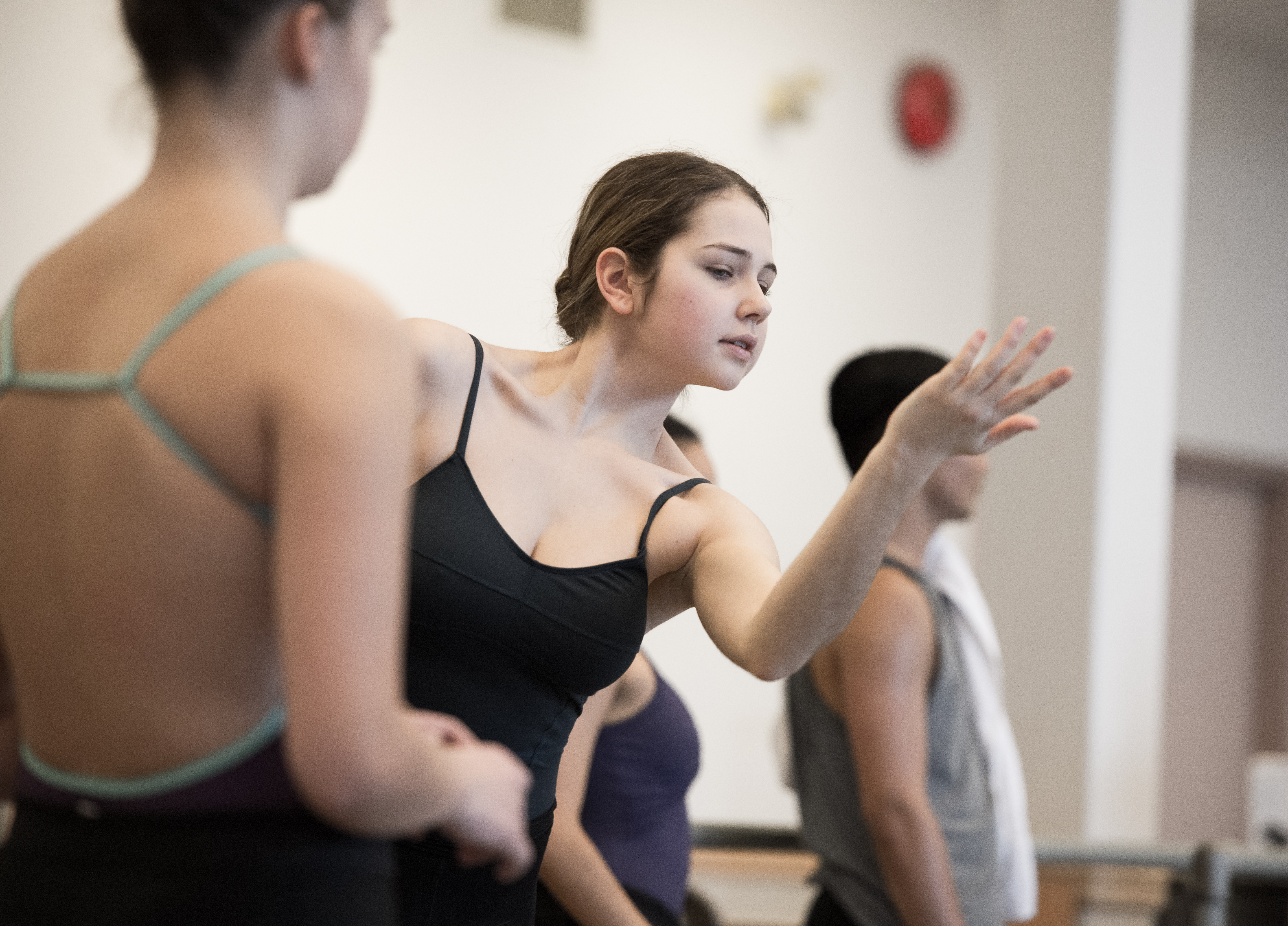 Kimberley de Jong (Compagnie Marie Chouinard) spent the first week of 2016 with the AUDC dancers setting Marie Chouinard's 'bODY_rEMIX/les_vARIATIONS_gOLDBERG'. Photos: David Cooper