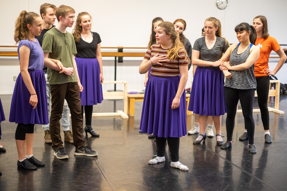 Arts Umbrella Musical Theatre Troupe in rehearsals for Oklahoma!