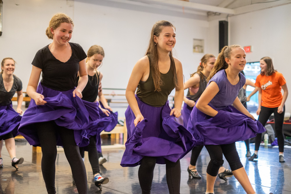 Arts Umbrella Musical Theatre Troupe in rehearsals for Oklahoma!