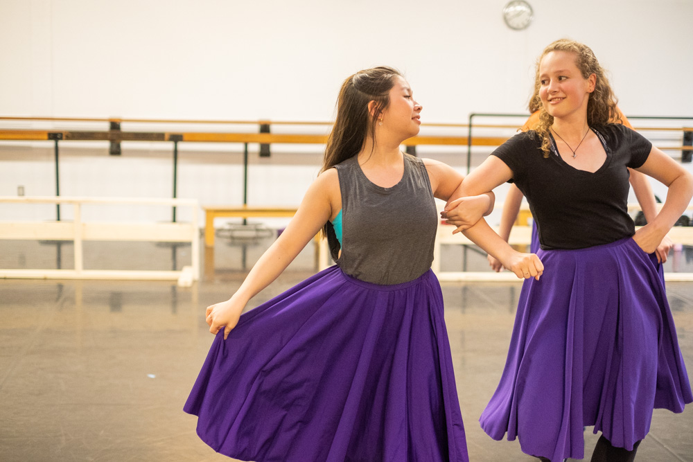 Arts Umbrella Musical Theatre Troupe in rehearsals for Oklahoma!