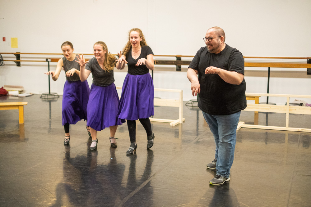 Arts Umbrella Musical Theatre Troupe in rehearsals for Oklahoma!