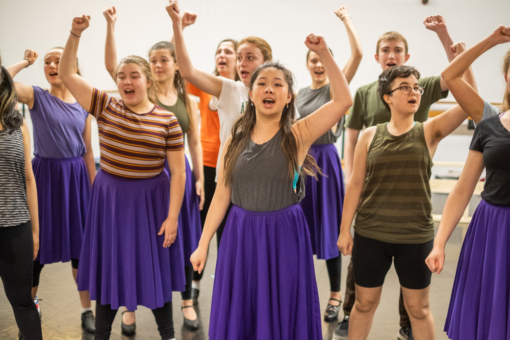 Arts Umbrella Musical Theatre Troupe in rehearsals for Oklahoma!