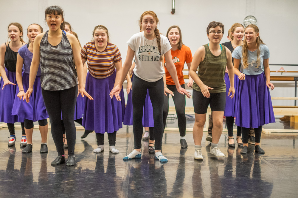 Arts Umbrella Musical Theatre Troupe in rehearsals for Oklahoma!