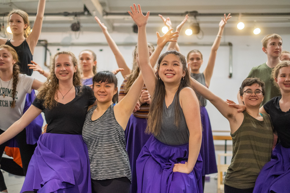 Arts Umbrella Musical Theatre Troupe in rehearsals for Oklahoma!