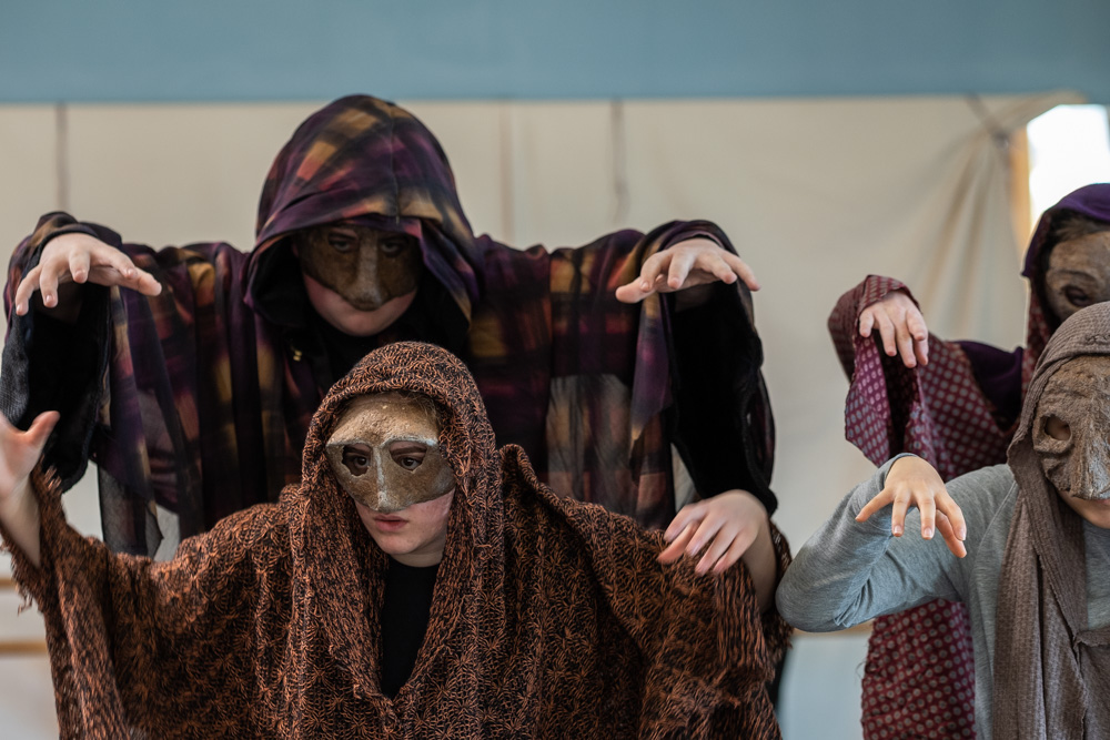 Arts Umbrella Junior Theatre Troupe in rehearsals for Charlie and the Chocolate Factory.