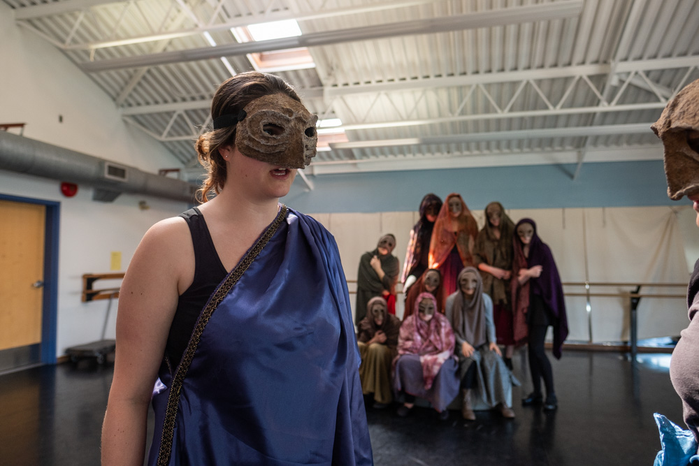 Arts Umbrella Junior Theatre Troupe in rehearsals for Charlie and the Chocolate Factory.