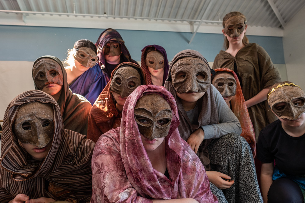 Arts Umbrella Junior Theatre Troupe in rehearsals for Charlie and the Chocolate Factory.