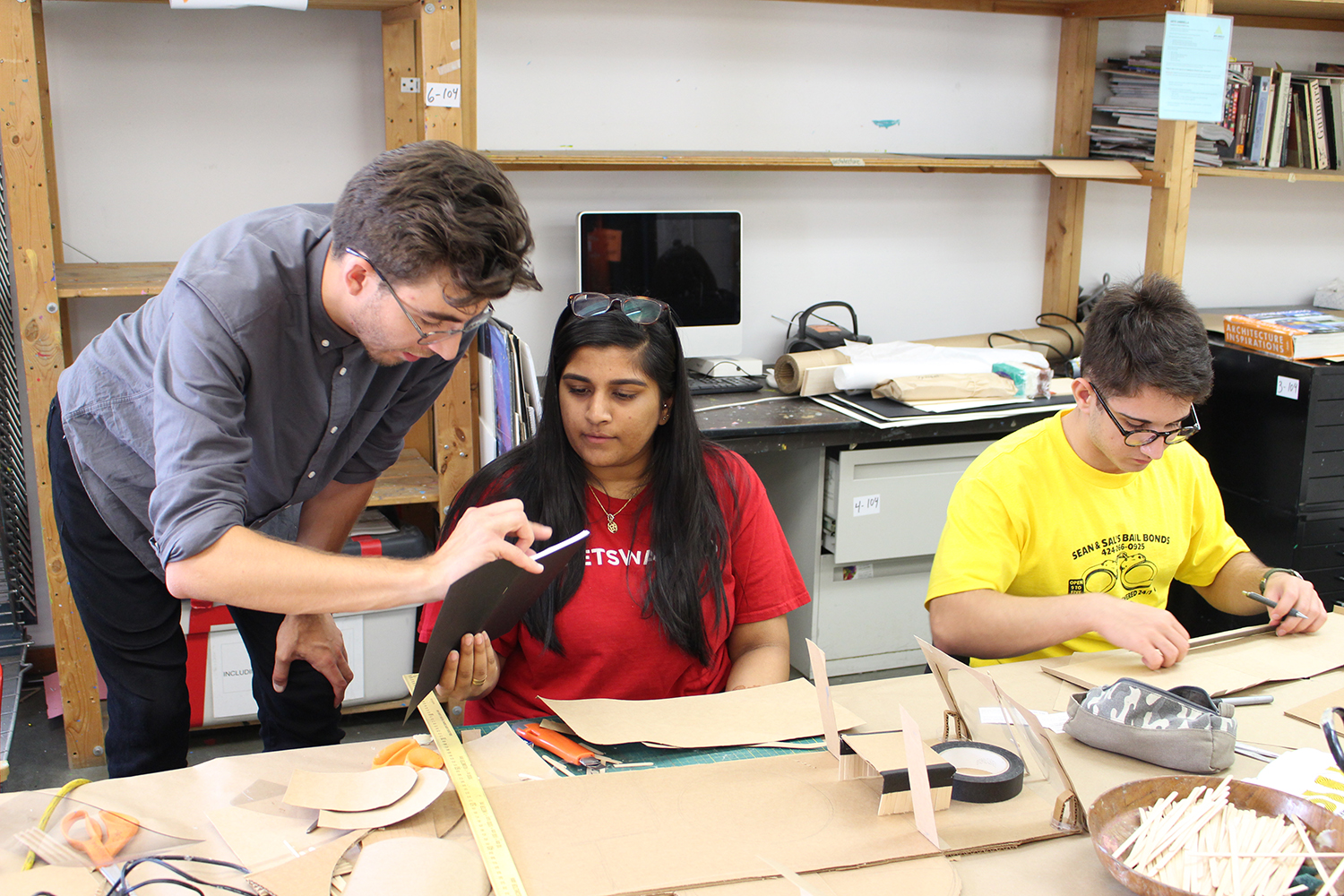 Andrew Lockhart with Arts Umbrella Architecture Intensive students