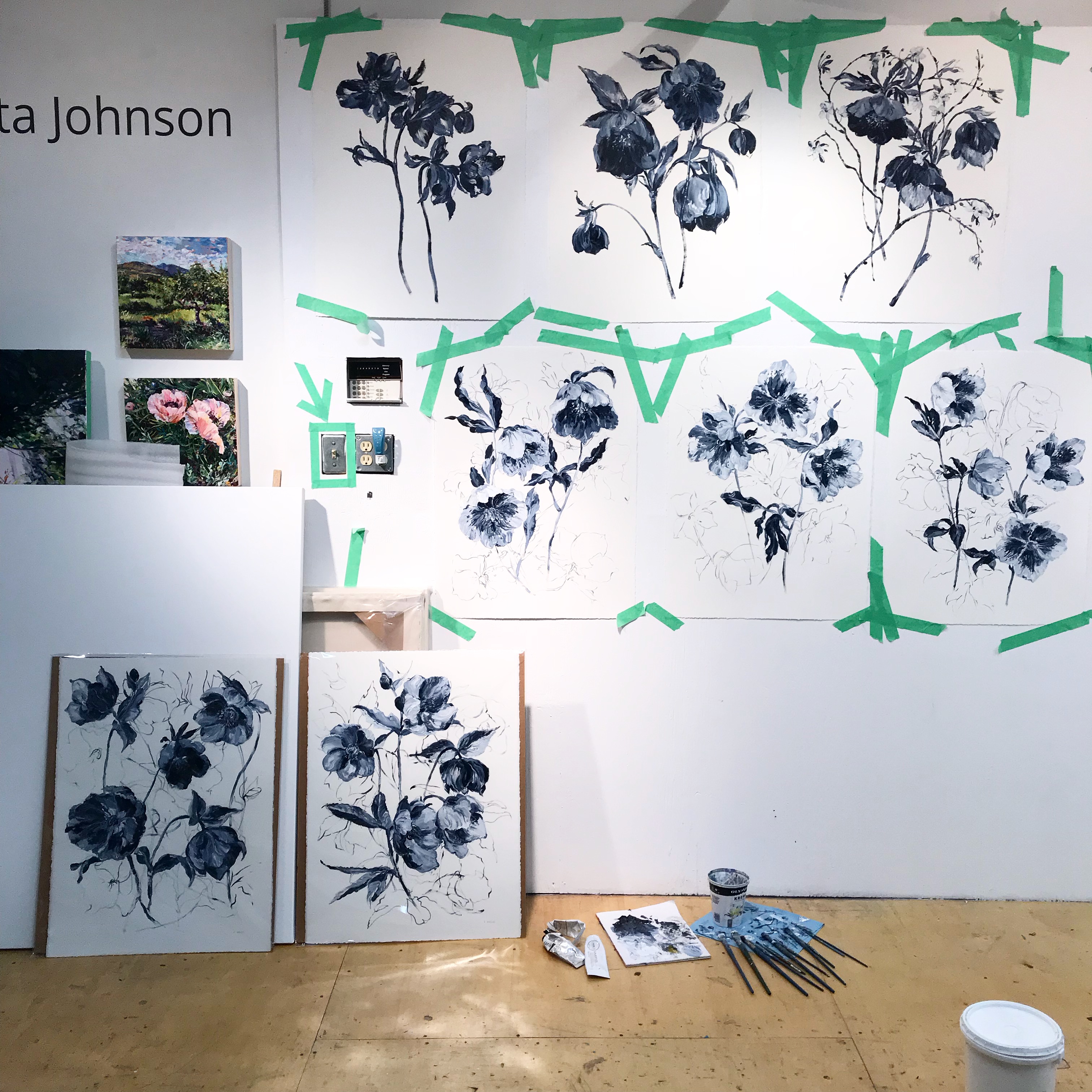 Krista Johnson artist studio