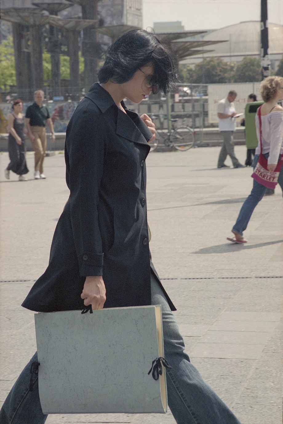 Woman with Blue Portfolio, 2004